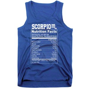 Scorpio Nutrition Facts Great Gift Tank Top