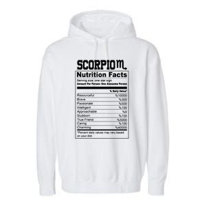 Scorpio Nutrition Facts Great Gift Garment-Dyed Fleece Hoodie