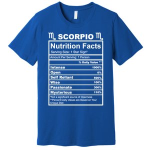 Scorpio Nutrition Facts Gift Premium T-Shirt