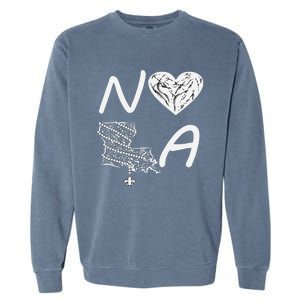 Support Never Forget Nola Orleans Strong Garment-Dyed Sweatshirt