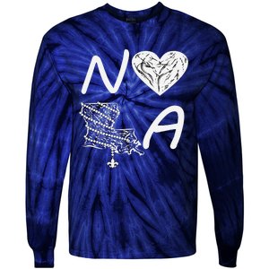 Support Never Forget Nola Orleans Strong Tie-Dye Long Sleeve Shirt