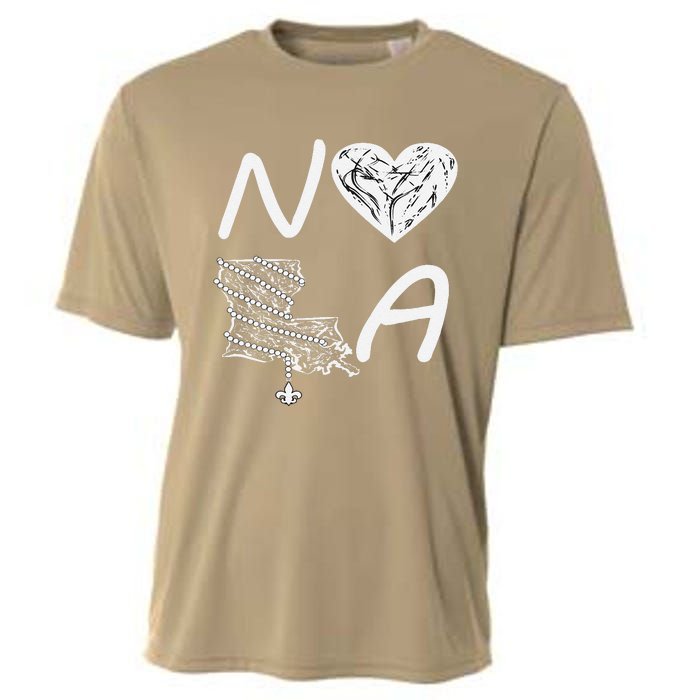 Support Never Forget Nola Orleans Strong Cooling Performance Crew T-Shirt