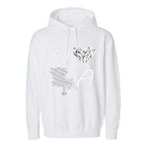 Support Never Forget Nola Orleans Strong Garment-Dyed Fleece Hoodie