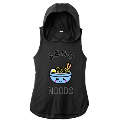 Send Noods Funny Noodle Ladies PosiCharge Tri-Blend Wicking Draft Hoodie Tank