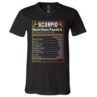 Scorpio Nutrition Facts teeZodiac Horoscope  V-Neck T-Shirt