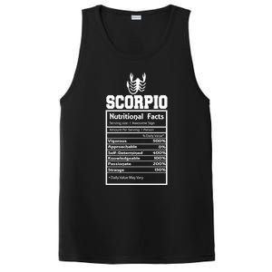 Scorpio Nutritional Facts Horoscope Zodiac Astrology Sign Meaningful Gift PosiCharge Competitor Tank