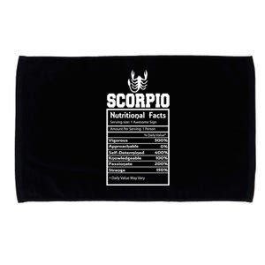 Scorpio Nutritional Facts Horoscope Zodiac Astrology Sign Meaningful Gift Microfiber Hand Towel