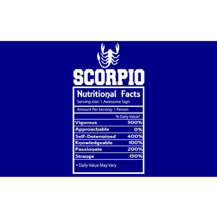 Scorpio Nutritional Facts Horoscope Zodiac Astrology Sign Meaningful Gift Bumper Sticker