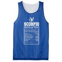 Scorpio Nutritional Facts Horoscope Zodiac Astrology Sign Meaningful Gift Mesh Reversible Basketball Jersey Tank