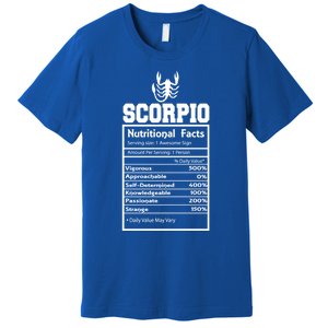 Scorpio Nutritional Facts Horoscope Zodiac Astrology Sign Meaningful Gift Premium T-Shirt