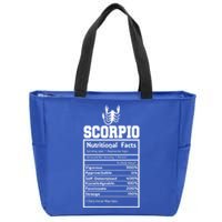 Scorpio Nutritional Facts Horoscope Zodiac Astrology Sign Meaningful Gift Zip Tote Bag