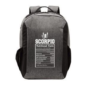 Scorpio Nutritional Facts Horoscope Zodiac Astrology Sign Meaningful Gift Vector Backpack