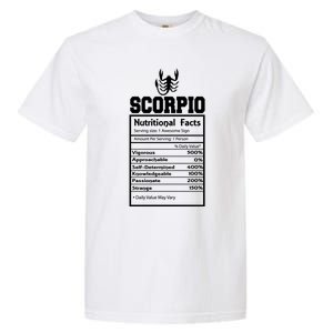 Scorpio Nutritional Facts Horoscope Zodiac Astrology Sign Meaningful Gift Garment-Dyed Heavyweight T-Shirt