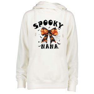 Spooky Nana Funny Pumpkin Halloween Season Matching Family Womens Funnel Neck Pullover Hood