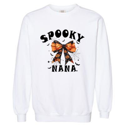 Spooky Nana Funny Pumpkin Halloween Season Matching Family Garment-Dyed Sweatshirt