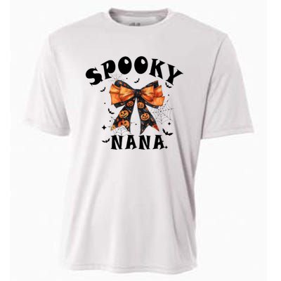 Spooky Nana Funny Pumpkin Halloween Season Matching Family Cooling Performance Crew T-Shirt