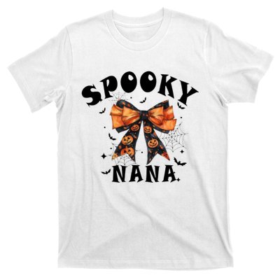 Spooky Nana Funny Pumpkin Halloween Season Matching Family T-Shirt