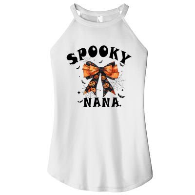 Spooky Nana Funny Pumpkin Halloween Season Matching Family Women’s Perfect Tri Rocker Tank