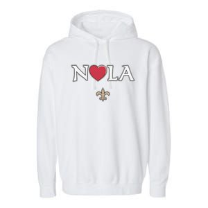 Support Never Forget Nola Orleans Strong Garment-Dyed Fleece Hoodie