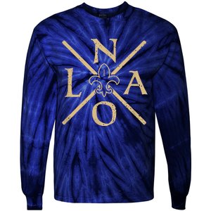 Support Never Forget Nola Orleans Strong Tie-Dye Long Sleeve Shirt