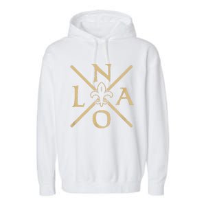 Support Never Forget Nola Orleans Strong Garment-Dyed Fleece Hoodie