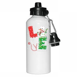 School Nurse Funny Nursing Christmas Snow Love Nurse Life Gift Aluminum Water Bottle