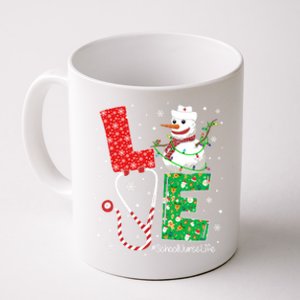 School Nurse Funny Nursing Christmas Snow Love Nurse Life Gift Coffee Mug