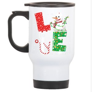 School Nurse Funny Nursing Christmas Snow Love Nurse Life Gift Stainless Steel Travel Mug