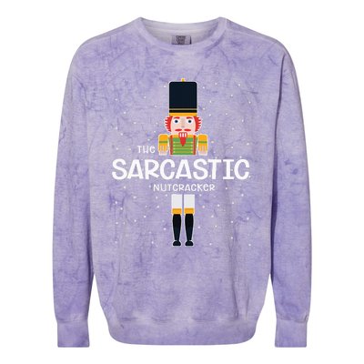 Sarcastic Nutcracker Family Matching Funny Pajama Colorblast Crewneck Sweatshirt