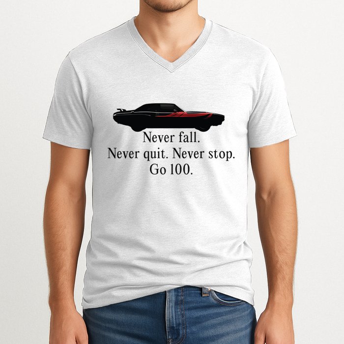 Superm Never Fall Never Quit Never Stop Go 100 V-Neck T-Shirt