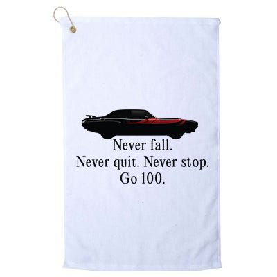 Superm Never Fall Never Quit Never Stop Go 100 Golf Towel