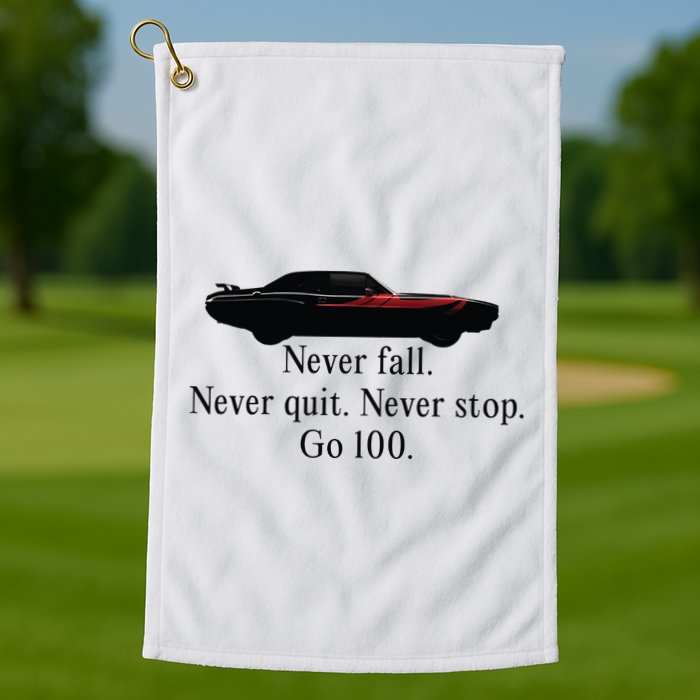 Superm Never Fall Never Quit Never Stop Go 100 Golf Towel