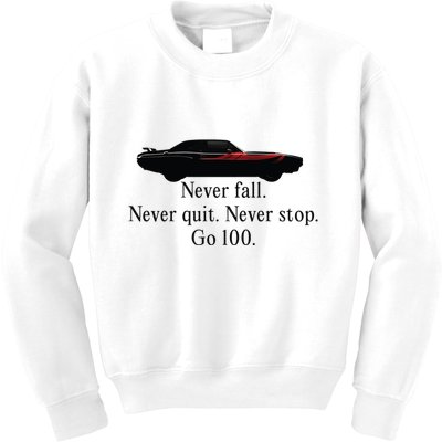 Superm Never Fall Never Quit Never Stop Go 100 Kids Sweatshirt