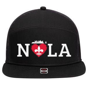 Support Never Forget Nola Orleans Strong 7 Panel Mesh Trucker Snapback Hat