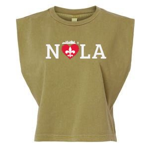 Support Never Forget Nola Orleans Strong Garment-Dyed Women's Muscle Tee