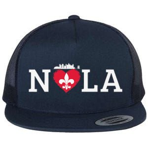 Support Never Forget Nola Orleans Strong Flat Bill Trucker Hat