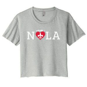 Support Never Forget Nola Orleans Strong Women's Crop Top Tee