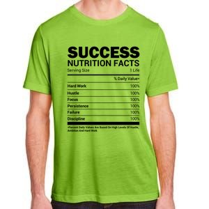 Success Nutrition Facts Funny Entrepreneur Motivation Gift Adult ChromaSoft Performance T-Shirt