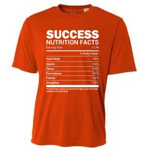 Success Nutrition Facts Funny Entrepreneur Motivation Gift Cooling Performance Crew T-Shirt