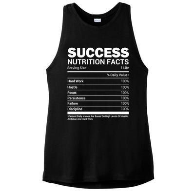 Success Nutrition Facts Funny Entrepreneur Motivation Gift Ladies PosiCharge Tri-Blend Wicking Tank