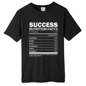 Success Nutrition Facts Funny Entrepreneur Motivation Gift Tall Fusion ChromaSoft Performance T-Shirt