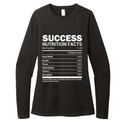 Success Nutrition Facts Funny Entrepreneur Motivation Gift Womens CVC Long Sleeve Shirt