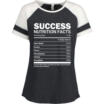 Success Nutrition Facts Funny Entrepreneur Motivation Gift Enza Ladies Jersey Colorblock Tee