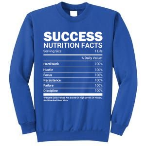 Success Nutrition Facts Funny Entrepreneur Motivation Gift Sweatshirt