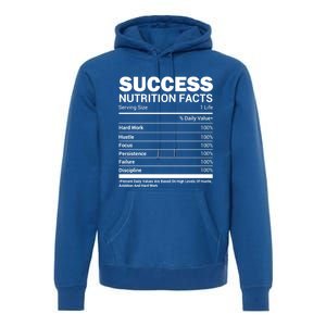 Success Nutrition Facts Funny Entrepreneur Motivation Gift Premium Hoodie