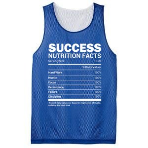 Success Nutrition Facts Funny Entrepreneur Motivation Gift Mesh Reversible Basketball Jersey Tank