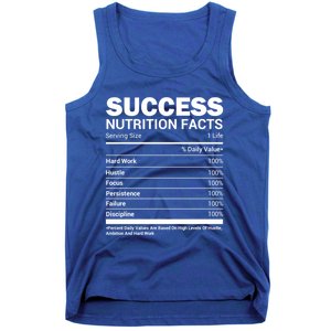 Success Nutrition Facts Funny Entrepreneur Motivation Gift Tank Top