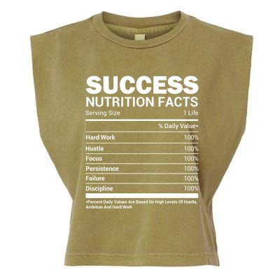 Success Nutrition Facts Funny Entrepreneur Motivation Gift Garment-Dyed Women's Muscle Tee