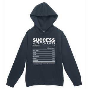 Success Nutrition Facts Funny Entrepreneur Motivation Gift Urban Pullover Hoodie