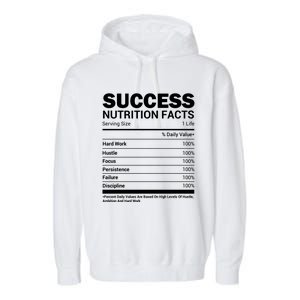 Success Nutrition Facts Funny Entrepreneur Motivation Gift Garment-Dyed Fleece Hoodie